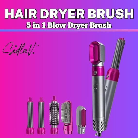 5 in 1 Brush Blow Drying Hair Dryer