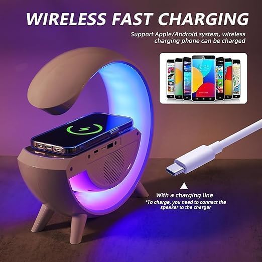 Digital Led Wireless Charger Speaker